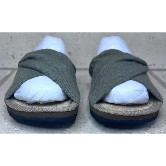 Komodo Bali Helena Green Sandal Organic Cotton & Recycled PU Footbed Size 4 - Picture 2 of 13